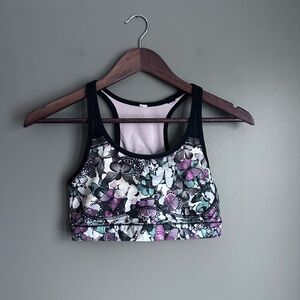 Lululemon Sports Bra Size 6 Small Lululemon Sweaty or Not Butterfly Print